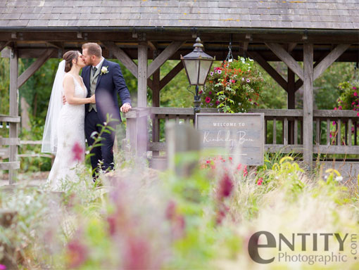 Bride and Groom Main Entrance at Kimbridge Barn, Hampshire