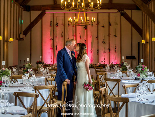 Bride and Groom at Kimbridge Barn