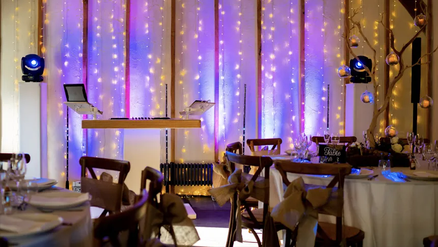 Wedding Music set up Discreet set up for wedding music