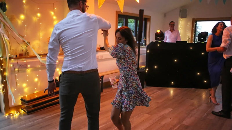 Young Couple Dancing at an Indie Wedding